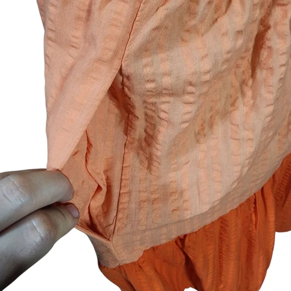 Torrid maxi seersucker tiered‎ colorblock dress size 2 (18/20) - Picture 6 of 8